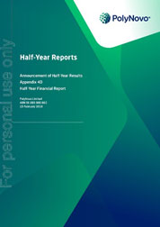 PolyNovo Half-year report 15 February 2018